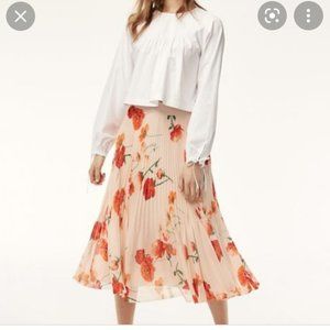 Aritzia Terre Skirt - Size Large - color Nude/Goji Berry